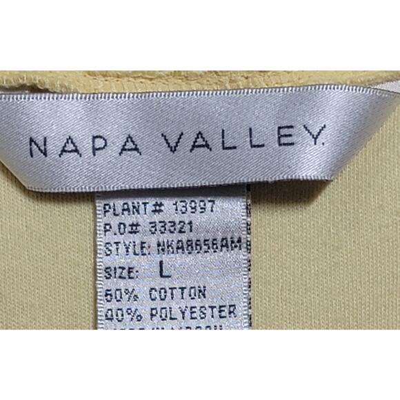 Napa Valley Yellow Round Neck Crochet Detail Sleeveless Top Large Lightweight - Picture 4 of 5